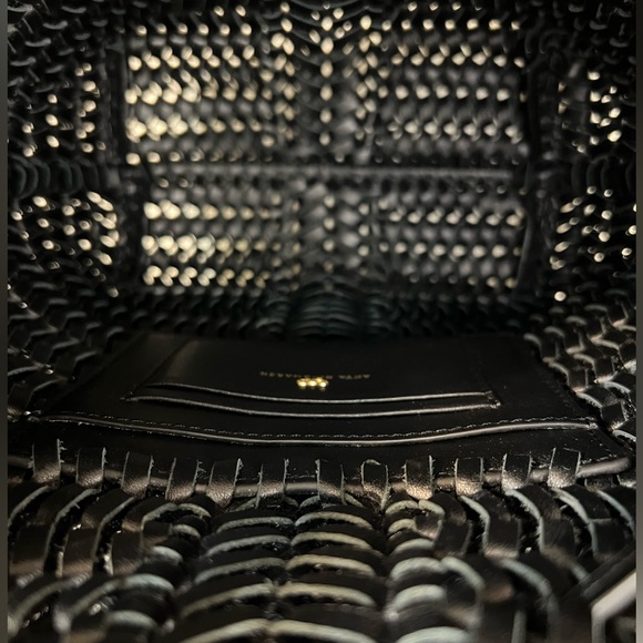 🔴SOLD🔴 Anya Hindmarch Italy Neeson Drawstring tassel black leather Handbag - Picture 4 of 7